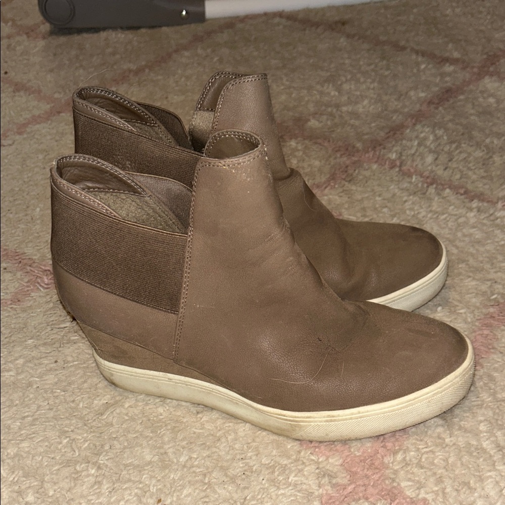 Maurices Tan Wedge Ankle Boots